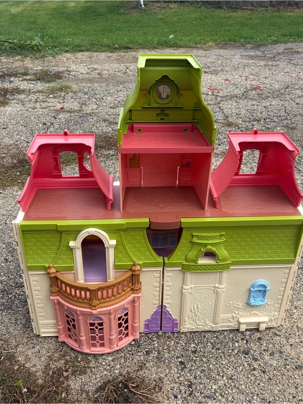 Fisher-Price Pink, Lime & Cream Victorian Dollhouse Playset
